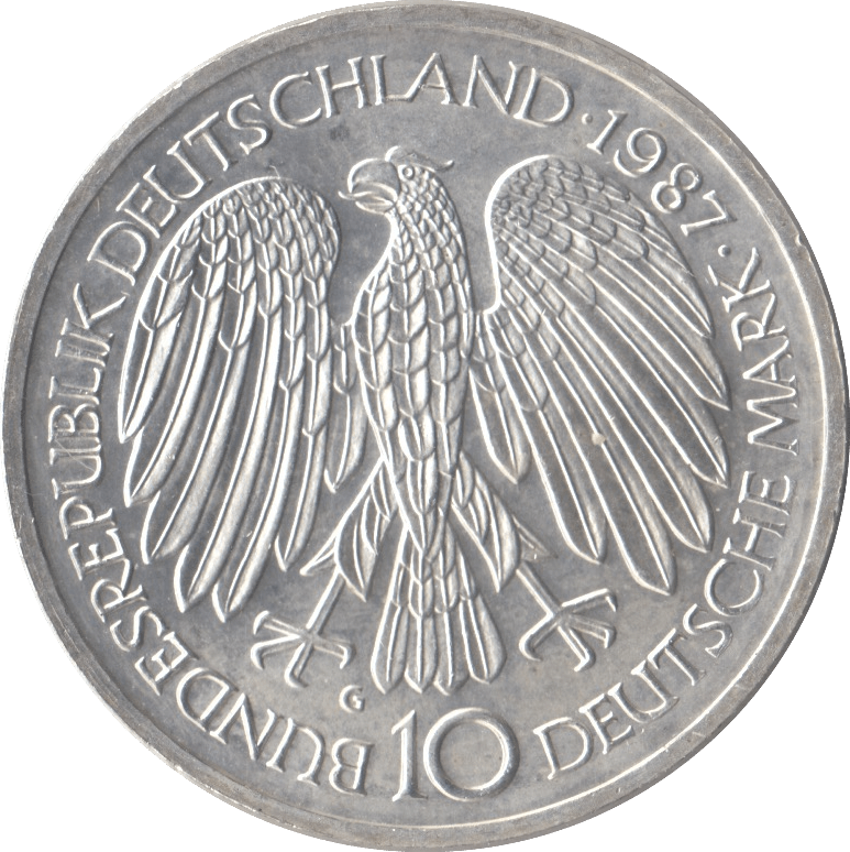 1987 ROMAN TREATY GERMANY SILVER 10 MARKS - SILVER WORLD COINS - Cambridgeshire Coins