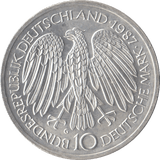 1987 ROMAN TREATY GERMANY SILVER 10 MARKS - SILVER WORLD COINS - Cambridgeshire Coins