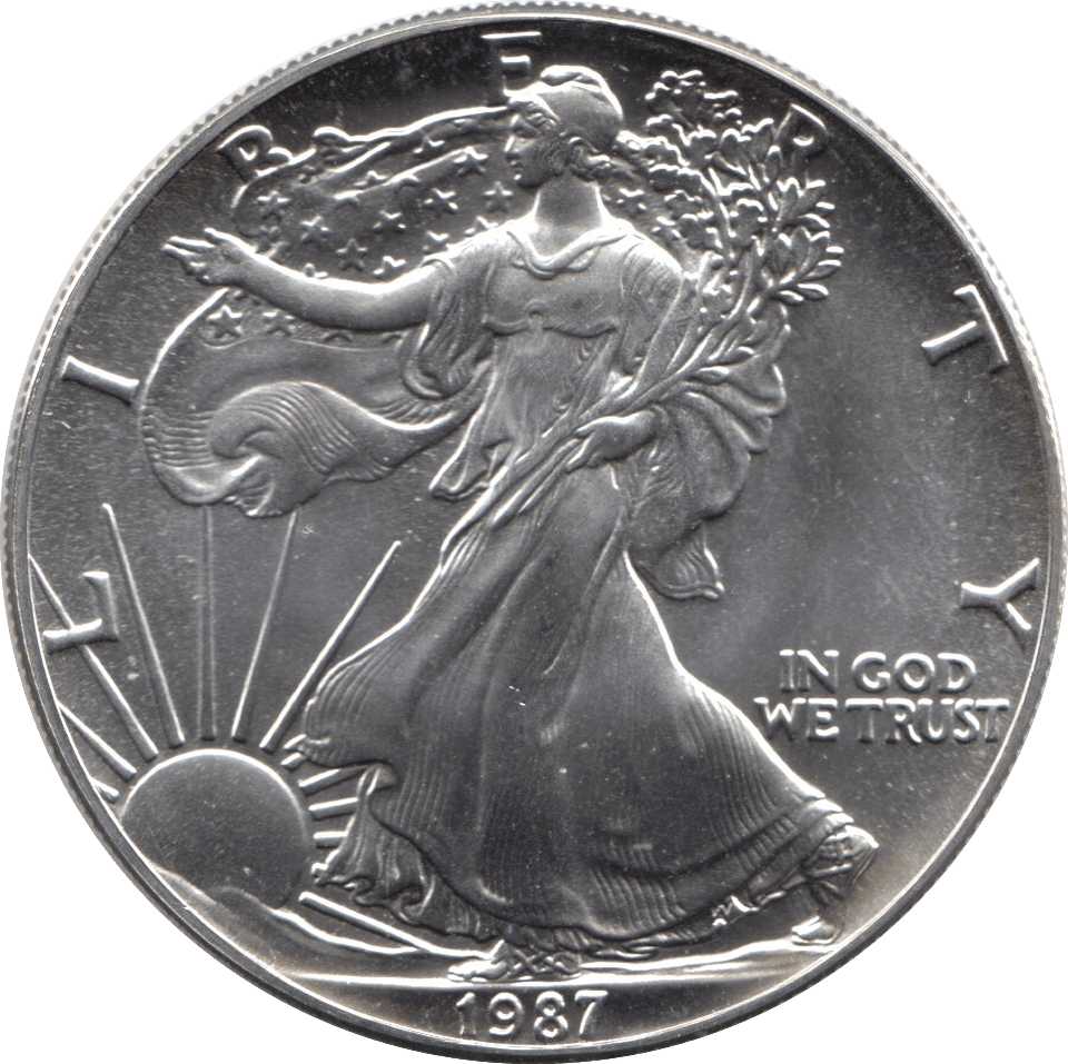 1987 SILVER LIBERTY DOLLAR USA - SILVER WORLD COINS - Cambridgeshire Coins