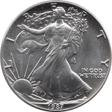 1987 SILVER LIBERTY DOLLAR USA - SILVER WORLD COINS - Cambridgeshire Coins