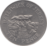 1987 TEN PENCE JERSEY - WORLD COINS - Cambridgeshire Coins