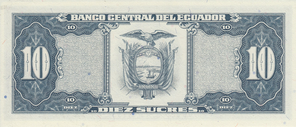 1988 10 SUCRES ECUADOR BANKNOTE ECUADOR REF 718 - World Banknotes - Cambridgeshire Coins