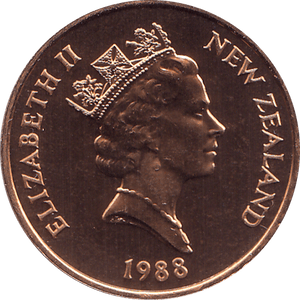 1988 2 CENTS NEW ZEALAND ( BU ) - WORLD COINS - Cambridgeshire Coins