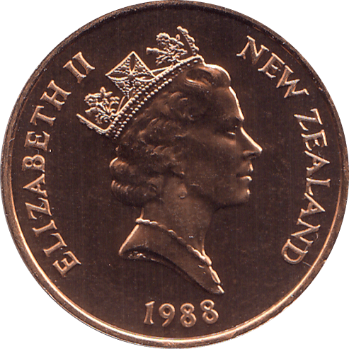 1988 2 CENTS NEW ZEALAND ( BU ) - WORLD COINS - Cambridgeshire Coins