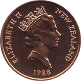1988 2 CENTS NEW ZEALAND ( BU ) - WORLD COINS - Cambridgeshire Coins