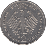 1988 2 DEUTSCHE MARK GERMANY - WORLD COINS - Cambridgeshire Coins