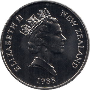 1988 20 CENTS NEW ZEALAND ( BU ) - WORLD COINS - Cambridgeshire Coins