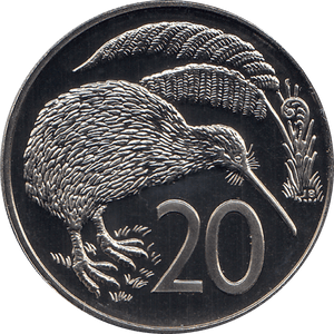 1988 20 CENTS NEW ZEALAND ( BU ) - WORLD COINS - Cambridgeshire Coins