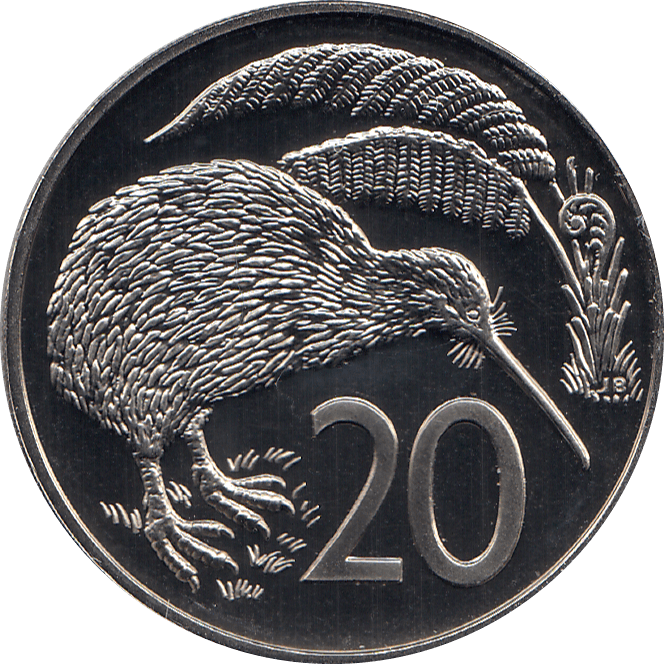 1988 20 CENTS NEW ZEALAND ( BU ) - WORLD COINS - Cambridgeshire Coins