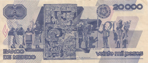 1988 20000 PESOS BANKNOTE MEXICO REF 898 - World Banknotes - Cambridgeshire Coins