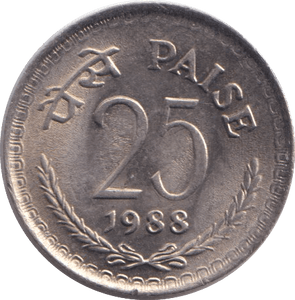1988 25 RUPEE INDIA - Cambridgeshire Coins
