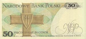 1988 BANK OF POLAND 50 ZLOTY BANKNOTE REF 1306 - World Banknotes - Cambridgeshire Coins