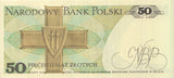 1988 BANK OF POLAND 50 ZLOTY BANKNOTE REF 1306 - World Banknotes - Cambridgeshire Coins