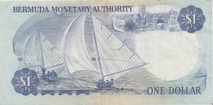 1988 BERMUDA MONETARY AUTHORITY ONE DOLLAR BANKNOTE REF 1523 - World Banknotes - Cambridgeshire Coins