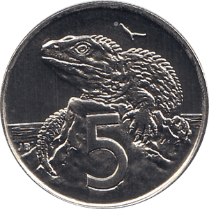 1988 FIVE CENTS NEW ZEALAND ( BU ) - WORLD COINS - Cambridgeshire Coins