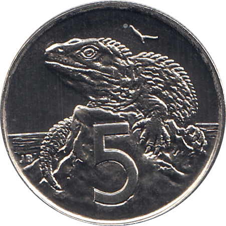 1988 FIVE CENTS NEW ZEALAND ( BU ) - WORLD COINS - Cambridgeshire Coins