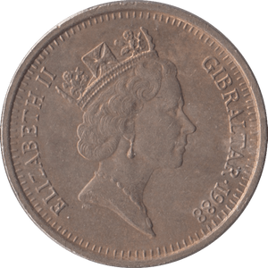 1988 GIBRALTAR TWO POUNDS - WORLD COINS - Cambridgeshire Coins