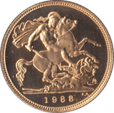 1988 GOLD HALF SOVEREIGN ( PROOF ) - Half Sovereign - Cambridgeshire Coins