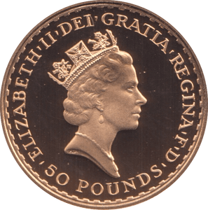 1988 GOLD PROOF HALF OUNCE £50 BRITANNIA - GOLD BRITANNIAS - Cambridgeshire Coins