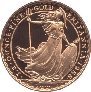 1988 GOLD PROOF HALF OUNCE £50 BRITANNIA - GOLD BRITANNIAS - Cambridgeshire Coins