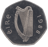 1988 IRELAND FIFTY PENCE - WORLD COINS - Cambridgeshire Coins