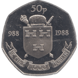 1988 IRELAND FIFTY PENCE - WORLD COINS - Cambridgeshire Coins
