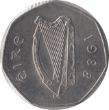 1988 IRELAND FIFTY PENCE - WORLD COINS - Cambridgeshire Coins