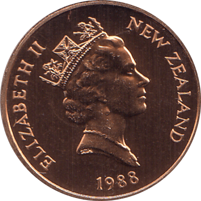 1988 ONE CENT NEW ZEALAND ( BU ) - WORLD COINS - Cambridgeshire Coins