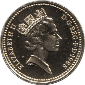 1988 ONE POUND £1 ROYAL ARMS BRILLIANT UNCIRCULATED BU - £1 BU - Cambridgeshire Coins