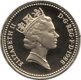 1988 ONE POUND PROOF £1 ROYAL SHIELD - £1 Proof - Cambridgeshire Coins