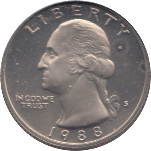 1988 QUARTER DOLLAR USA ( UNC ) S - WORLD COINS - Cambridgeshire Coins