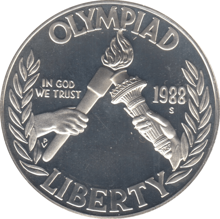 1988 SILVER PROOF OLYMPIAD DOLLAR USA - SILVER WORLD COINS - Cambridgeshire Coins