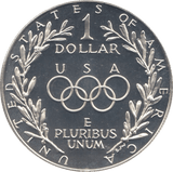 1988 SILVER PROOF OLYMPIAD DOLLAR USA - SILVER WORLD COINS - Cambridgeshire Coins