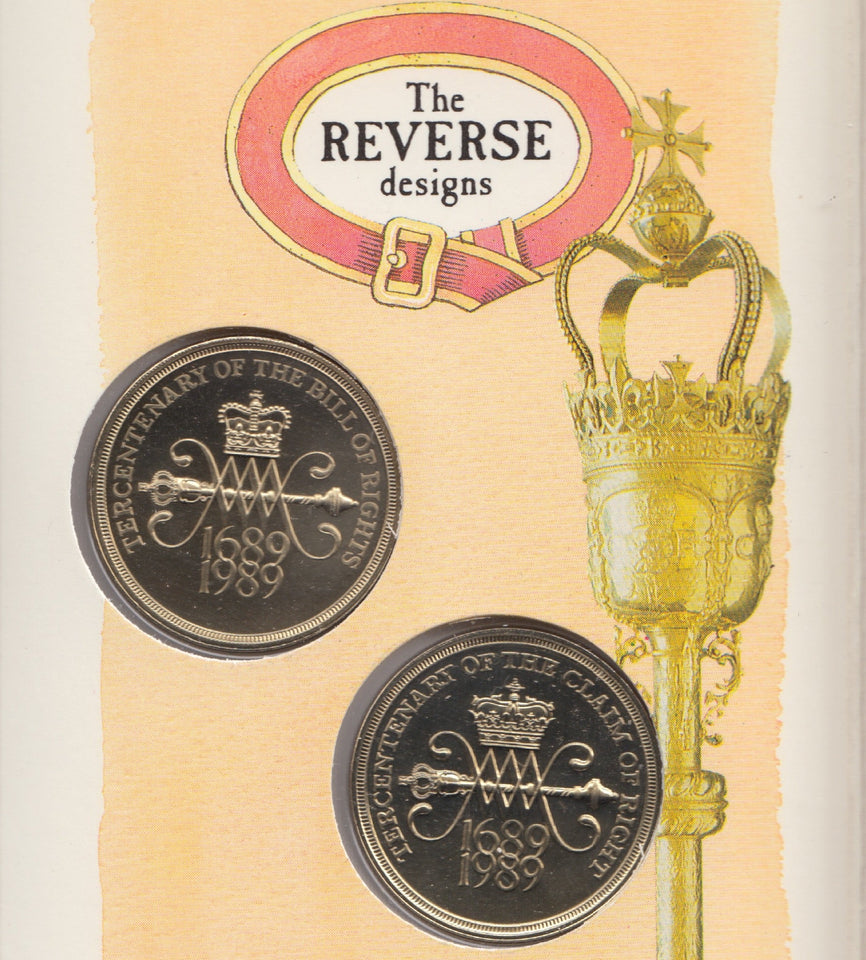 1989 £2 UNCIRCULATED PRESENTATION PACK BILL CLAIM OF RIGHTS - £2 BU PACK - Cambridgeshire Coins