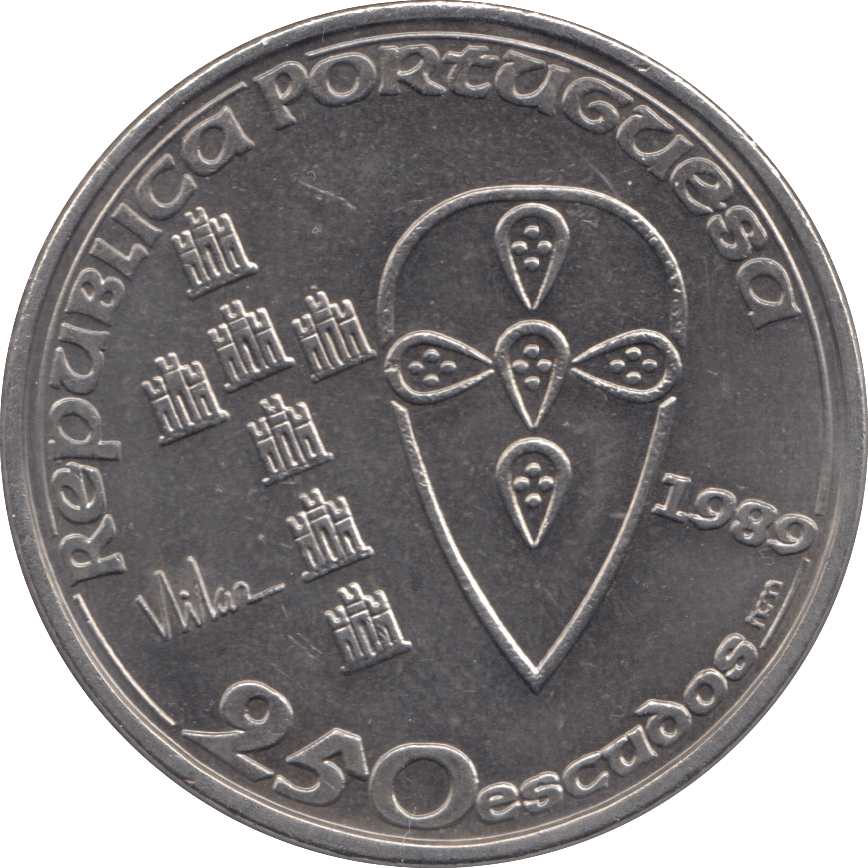 1989 250 ESCUDOS PORTUGAL - WORLD COINS - Cambridgeshire Coins