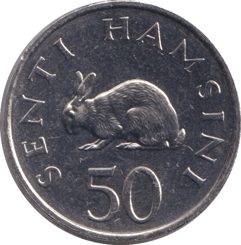 1989 50 SENTI TANZANIA - Cambridgeshire Coins