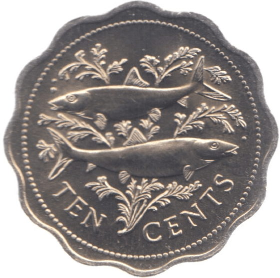 1989 BAHAMAS 10 CENTS ( UNC ) - WORLD COINS - Cambridgeshire Coins