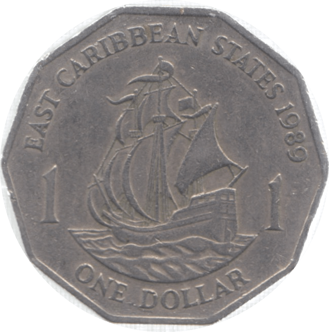 1989 EAST CARIBBEAN STATES ONE DOLLAR - WORLD COINS - Cambridgeshire Coins
