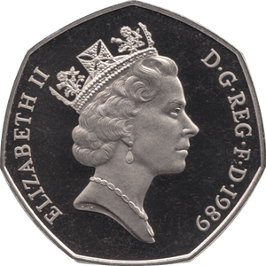 1989 FIFTY PENCE PROOF 50P COIN BRITANNIA - 50p Proof - Cambridgeshire Coins