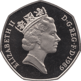 1989 FIFTY PENCE PROOF 50P COIN BRITANNIA - 50p Proof - Cambridgeshire Coins