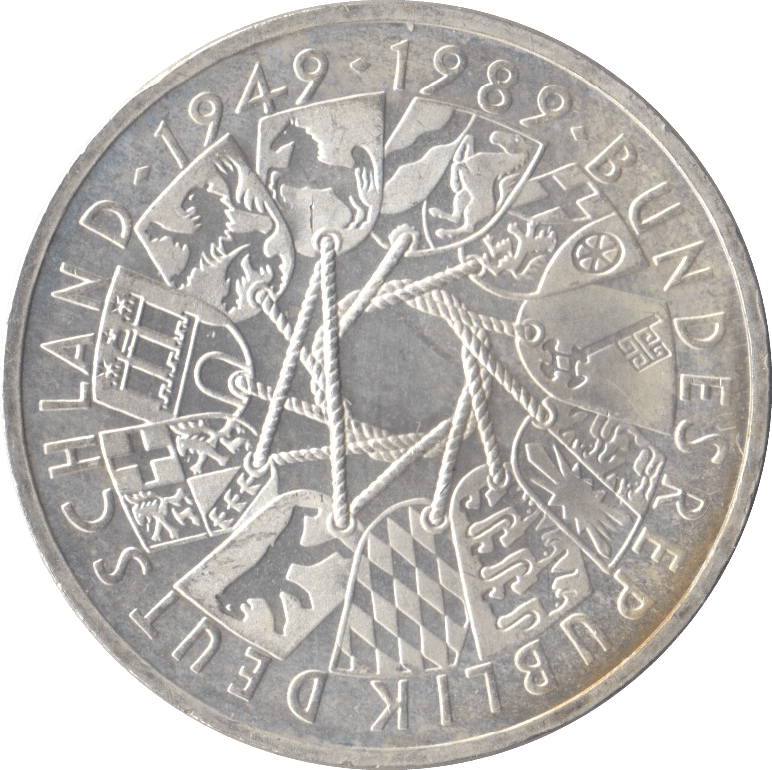 1989 GERMAN FEDERAL REPUBLIC SILVER 10 MARKS - SILVER WORLD COINS - Cambridgeshire Coins
