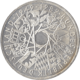 1989 GERMAN FEDERAL REPUBLIC SILVER 10 MARKS - SILVER WORLD COINS - Cambridgeshire Coins