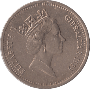1989 GIBRALTAR TWO POUNDS - WORLD COINS - Cambridgeshire Coins