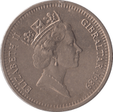 1989 GIBRALTAR TWO POUNDS - WORLD COINS - Cambridgeshire Coins