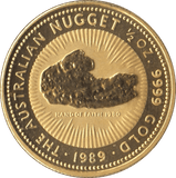 1989 GOLD 1/2 OZ NUGGET FIFTY DOLLARS AUSTRALIA - Gold World Coins - Cambridgeshire Coins