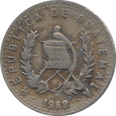 1989 GUATEMALA 5 CENTAVOS - WORLD COINS - Cambridgeshire Coins