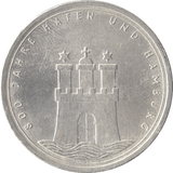 1989 HAMBURG CASTLE GERMANY SILVER 10 MARKS - SILVER WORLD COINS - Cambridgeshire Coins