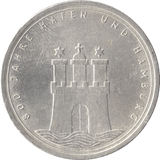 1989 HAMBURG CASTLE GERMANY SILVER 10 MARKS - SILVER WORLD COINS - Cambridgeshire Coins