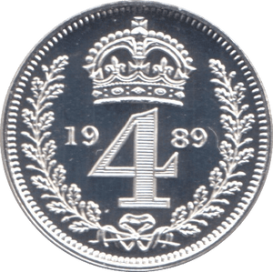 1989 MAUNDY FOURPENCE ( BU ) - MAUNDY FOURPENCE - Cambridgeshire Coins