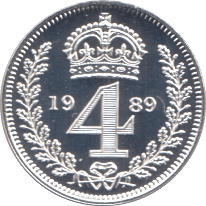 1989 MAUNDY FOURPENCE ( BU ) - MAUNDY FOURPENCE - Cambridgeshire Coins